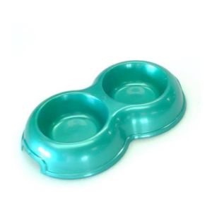 HOMEPET 2х200 мл миска для животных зеленый перламутр