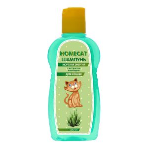 HOMECAT МОРСКАЯ ЭНЕРГИЯ 220 мл шампунь для кошек с экстрактом ламинарии