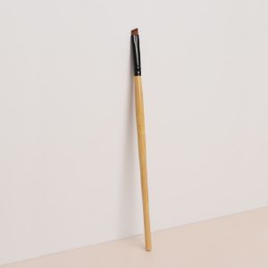 Кисть для макияжа, скошенная, 18 см, цвет бежевый