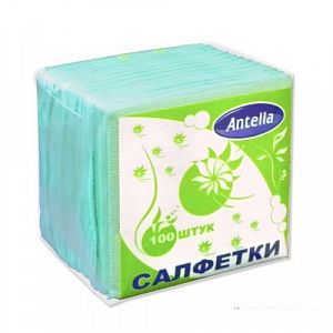 Салфетки бумажные Antella Verona 24х24см 1-слойные 100 шт 77198
