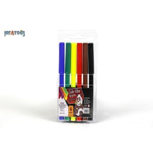 Фломастеры 6 цветов тонкие NK-26/858-6