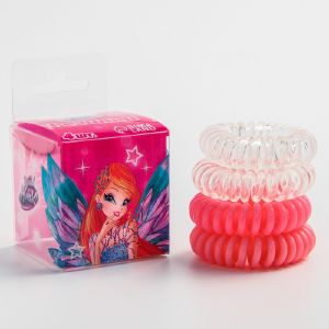 Резинка для волос пружинка «Фея Блум», 4 шт, WINX