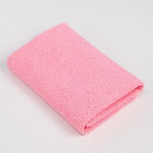 Полотенце махровое Экономь и Я 50х90 см, цв. розовый, 100% хлопок, 350 гр/м2
