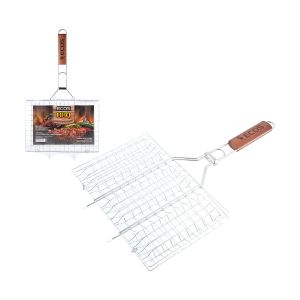 Решетка-гриль Ecos Optima, с деревянной ручкой, 30 х 21 х 3 см
