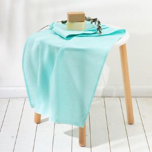 Полотенце вафельное Экономь и Я 50х90 см, небесный,100% хлопок, 200 г/м2 9537552