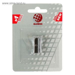 Точилка GLOBUS, 1 отверстие, металлическая, скошенный край