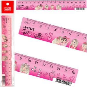 Линейка 16 см, дизайн deVENTE Too Cute Girl (штрих-код)