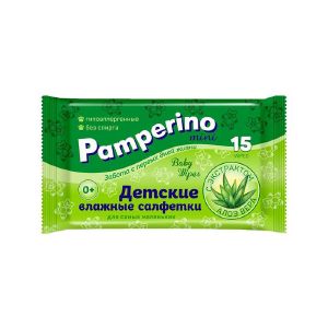 Салфетки влажные «Pamperino» детские с алое вера, 15 шт 752385