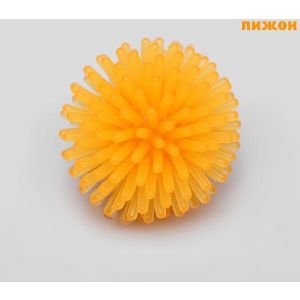 Шарик для кошек игольчатый, мягкий, 3,5 см, жёлтый Пижон