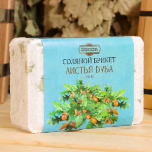 Соляной брикет с листьями дуба, 1,35 кг «Добропаровъ» 4836871