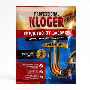 Средство для устранения засоров Kloger Proff 70г