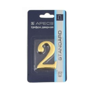 Цифра дверная Apecs DN-01-2-Z-G