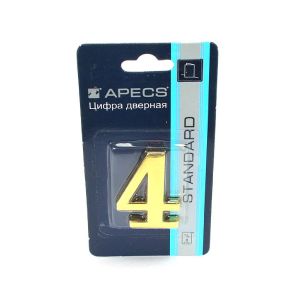 Цифра дверная Apecs DN-01-4-Z-G