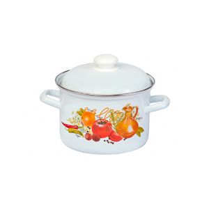 [1612АП2/4] Кастрюля эмалированная  3,0л  Итальянская кухня