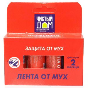 Липкая лента от мух Чистый дом 4 шт 02-601
