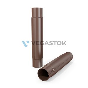 Труба соединительная 1,0 м VEGAStyle 125/90 RAL8017 Шоколадно-коричневый