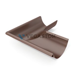 Угол желоба внешний 90 градусов VEGAStyle 125/90 RAL8017 Шоколадно-коричневый