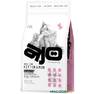 Сухой корм для котят AJO Cat Kitten&Mom 400 гр Индейка