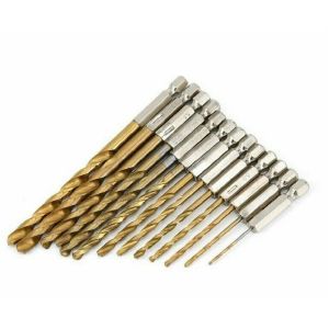 Сверло по металлу 8,5 x 117 мм, заточка 118 градусов, HSS TIN, 6-гранный хвостовик