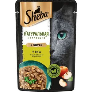 Влажный корм для кошек Sheba утка с яблоками в соусе 75 гр