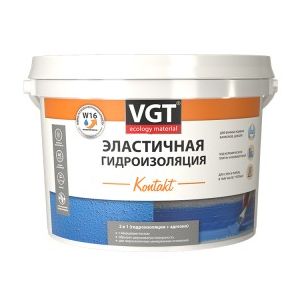 Гидроизоляция эластичная полимерная VGT Kontakt, 1,3 кг