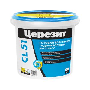 Гидроизоляция эластичная полимерная Церезит (Ceresit) CL 51 Экспресс, 1,4 кг
