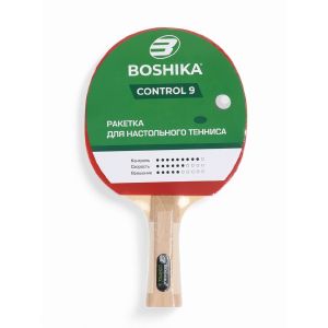 Ракетка для н/т BOSHIKA Control 9, для начинающих, накладка 1,8 мм, коническая ручка   7343336