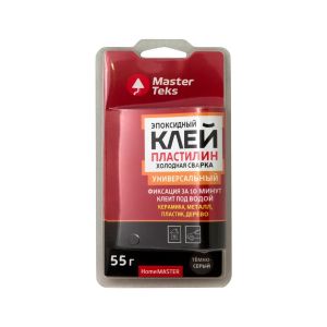Клей холодная сварка универсальный MasterTeks Homemaster, 55 г, темно-серый