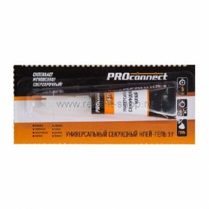 Клей секундный универсальный PROconnect, гель, 3 г