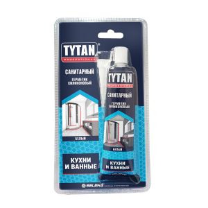 Силиконовый санитарный герметик Tytan Professional, 85 мл, белый 17601