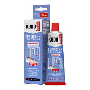Герметик силиконовый, универсальный, KUDO, KST-100/KST-100b, 85 мл, бесцветный